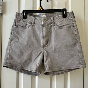 Old Navy OG High Rise Greige Denim Shorts
